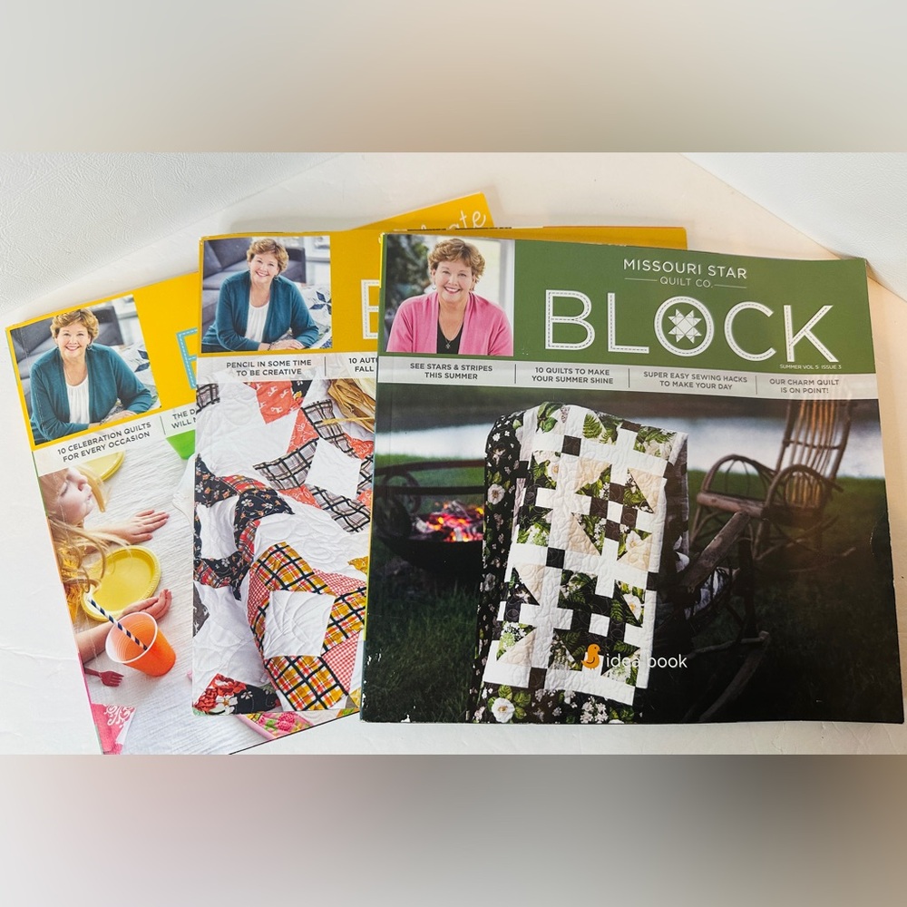 Set of 3 Missouri Star Quilt BLOCK magazines book 2018 & 2019